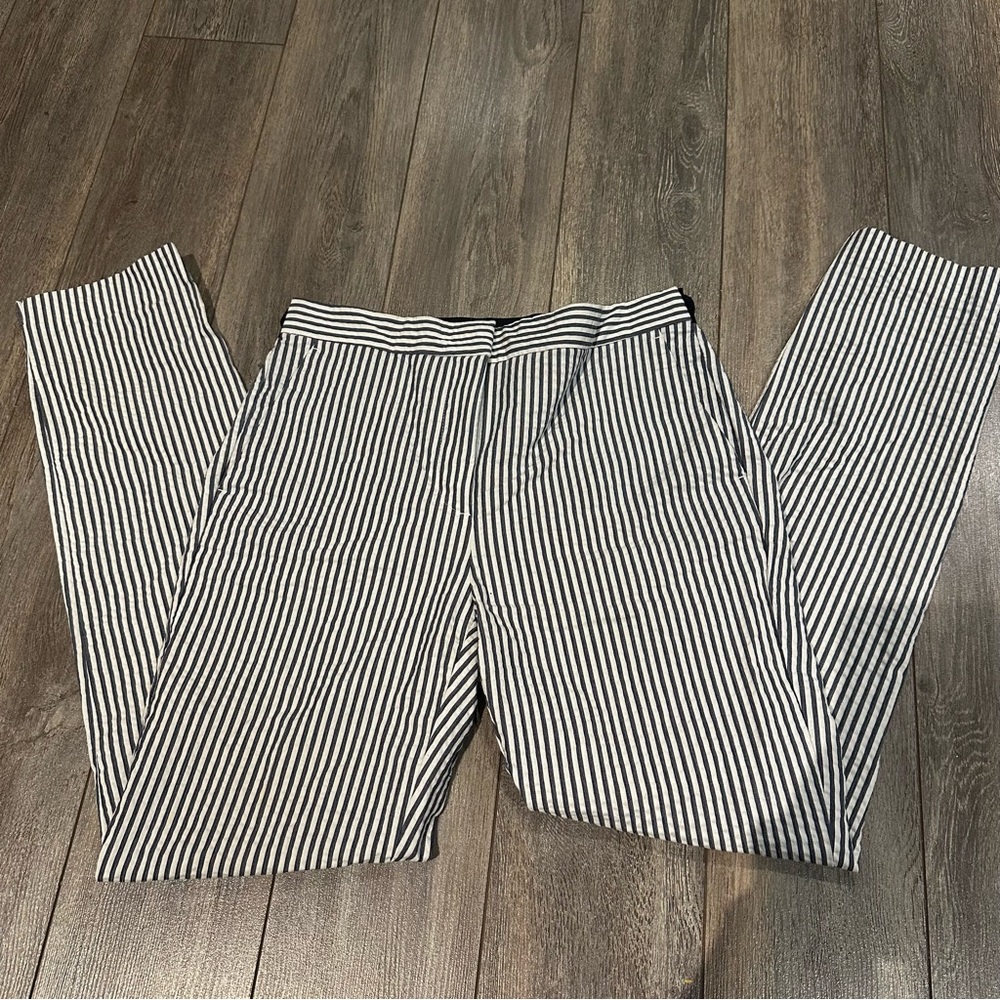 ZARA Black and White Striped Pants Size Small
